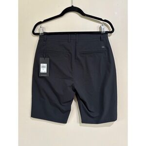7 for all Mankind Mens 28 Black Flat Front Shorts 9.5" Performance #7M519L12 NWT